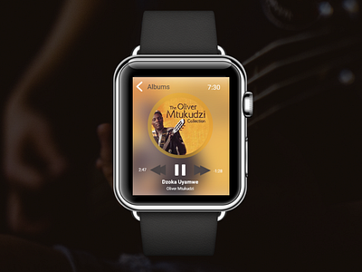 Daily UI Challenge Day 9 - Music Player applewatch dailyui009 dailyuichallenge design music player