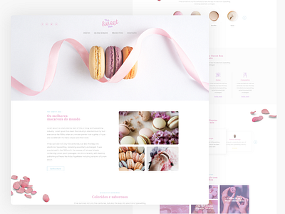 The Sweet Box - Macarons events interface macarons sweets ui design