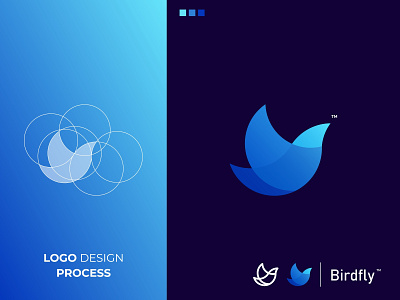 Birdfly animal awesome logo bird branding branding and identity colorful designinspiration grid logo icon logo logotype