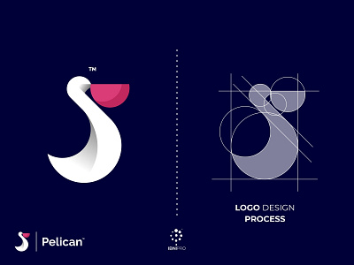 Pelican animal awesome logo bird branding colorful designinspiration goldenratio grid logo icon illustration logo logotype pelican simple unique