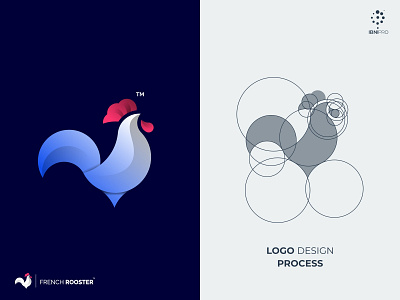 FrenchRooster animal awesome logo bird branding colorful goldenratio grid logo icon logo logoinspiration logotype modern rooster simple logo