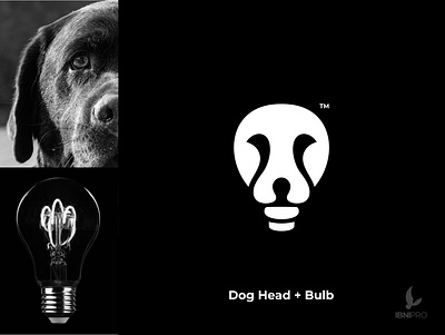 Dog Head Bulb animal bulb dog goldenratio grid logo icon illustration logo logoinspiration logotype vector