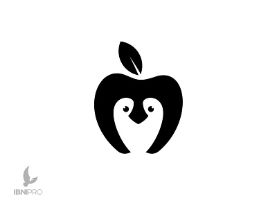 Apple + Pinguin animal apple bird dual meaning goldenratio grid logo icon illustration logo logoinspiration logotype memorable simple logo smartlogo vector