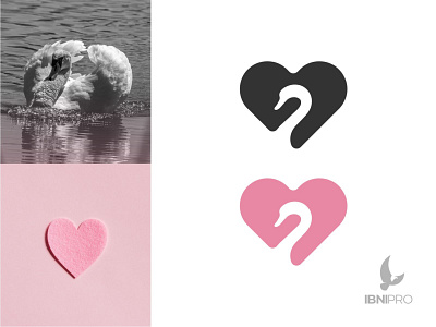 Swan Love animal bird goldenratio grid logo icon illustration logo logoinspiration logotype love negative space logo swan vector