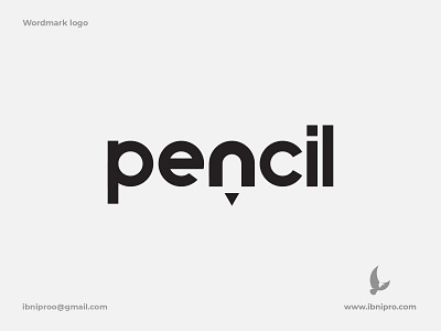 Pencil brand identity logo negative space logo negativespace pencil smart wordmark