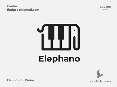 Elephano animal awesome logo branding branding and identity elephant elephant logo icon logo logoinspiration logotype music piano piano logo