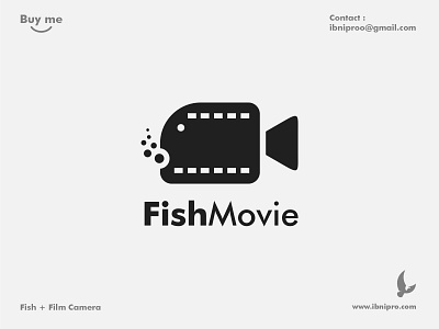 Fish Movie animal awesome logo branding branding and identity camera fish fishmovie icon logo logo design logoinspiration logotype movie