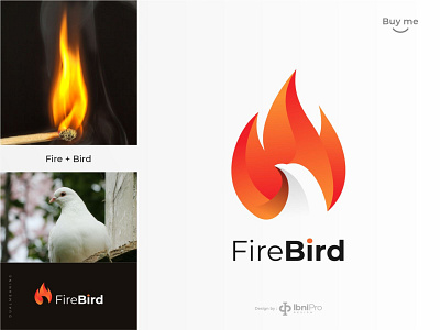 FireBird bird dualmeaning fire logo logodesign modern