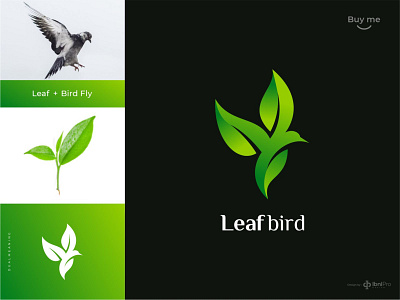 LeafBird bestlogo bird brandidentity branding dualmeaning graphic design leaf logo modern simple unique