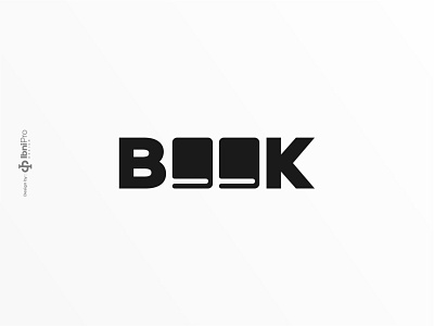 Book Logo book branding graphic design logo wordmark