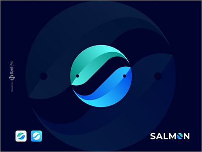 Salmon fish fishery graphic design icon logo logo design salmon