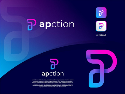 apction app application branding gradient graphic design icon logo logoinspiration logotype technology