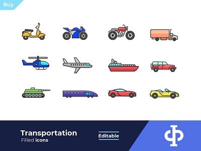 Transportations Icons design graphic design icon icons logo ui