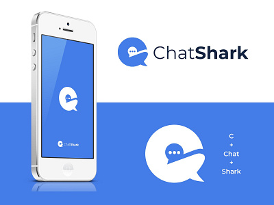 Chat Shark animal app logo brand identity branding graphic design icon logo logoinspiration logotype ui visual identity