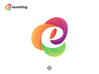 Euroting Logo brand identity branding colorful digital euro gradient logo graphic design icon lettermark logo logoinspiration logotype technology vector visual identity