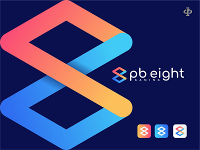 pb eight gaming branding colorful game gaming graphic design icon illustration logo logoinspiration logotype modern ui