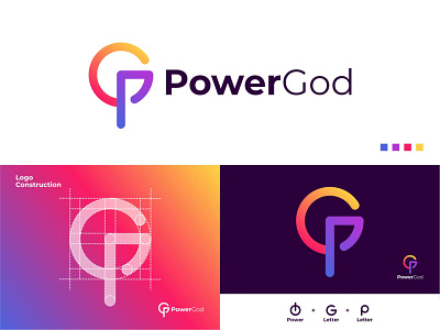 PowerGod brand identity branding electric god icon logo logoinspiration logotype power technology