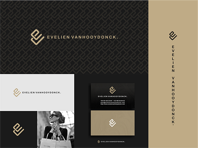 Evelien Logo black brand identity branding elegant fashion girls gold icon logo logo inspiration logotype luxury monogram packaging visual identity