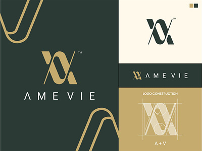 AME VIE LOGO DESIGN ambigram brand brand identity fashion graphic design logo logo design logoinspiration logotype minimalist modern monogram simple visualidentity