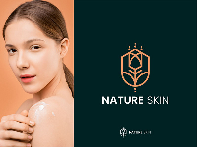 Natur beauty brand identity branding line art logo logo design makeup minimalist natural nature organic simple skin skincare