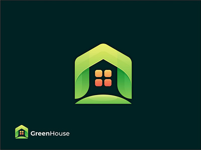 Green House Logo branding colorful graphic design green home house icon illustration logo logoinspiration logotype modern real estate