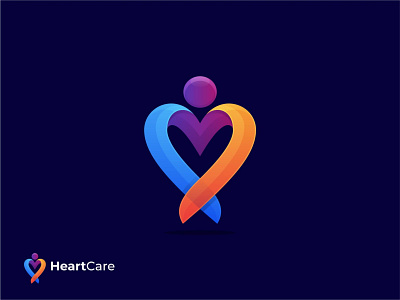 Heart Care Logo brand identity branding colorful community graphic design health hospital icon logo logo design logoinspiration logotype medical modern monogram people