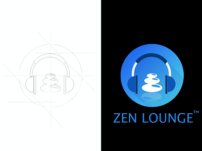 Zen Lounge Logo app design flat icon illustration logo