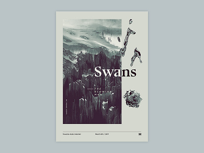Gig poster project - Swans gigposter graphicdesign poster print typography