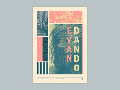 Gig poster project - Evan Dano gigposter graphicdesign layout poster print