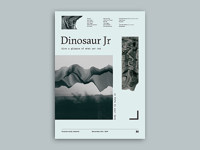 Gig poster project - Dinosaur Jr. gigposter graphicdesign layout poster print typography