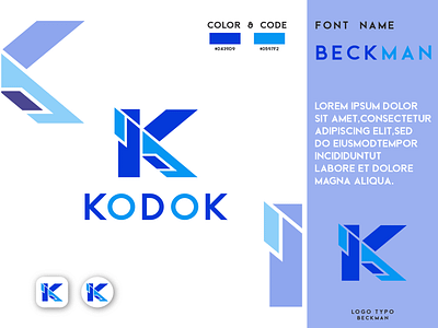 Modern KODOK Logo Design creative k logo curtting logo k brand identity k letter logo k logo kodok logo logo modern k logo simple logo