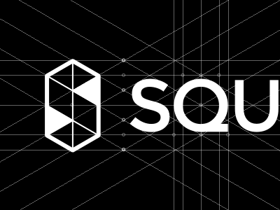 Logo for a new product I'm working on black and white geometric geometry guidelines guides identity isometric logo logo design logotype s typography