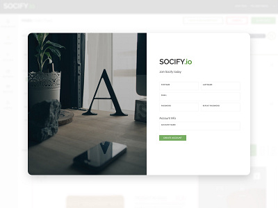 Socify.io - Register admin dashboard register page ui