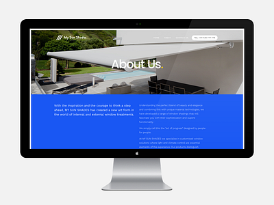 Mysunshades - About Us ui ux web design