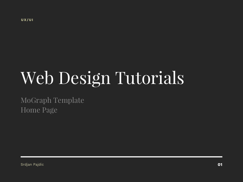 Free Web Design Tutorials -- MoGraph Template - Home Page By Srdjan ...