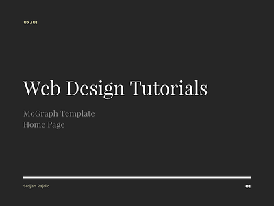 Free Web Design Tutorials -- MoGraph Template - Home Page free tutorial ui webdesig