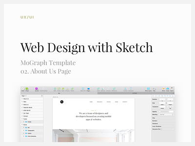 Web Design with Sketch: About Us layout sketch tutorial typography