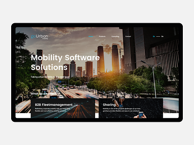 goUrban Mobility layout ui ux webdesign