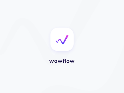wowflow - logo app branding app icon appicons branding logo
