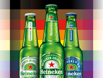 2019 Heineken Pride Poster beer design geometric grid pride 2019 pridemonth simple design