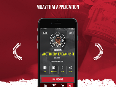 Muaythai Application Profile app apps muaythai