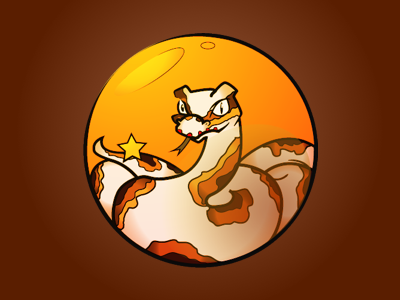 Logo Dragonball Python ball dragonball logo orange oval python snake star