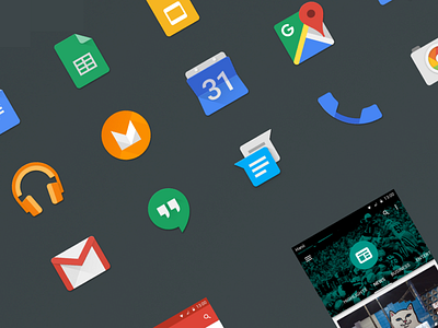 Android M GUI Kit android app application design gui icon m material ui