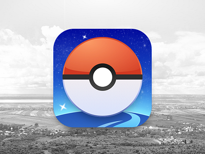 Pokémon Icon App app application ball blue galaxy icon japans pokemon pokémon red sky white