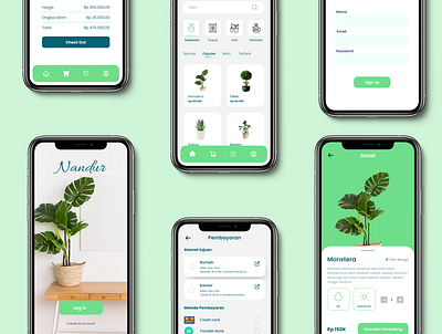 Plant app app branding clean design ui ux