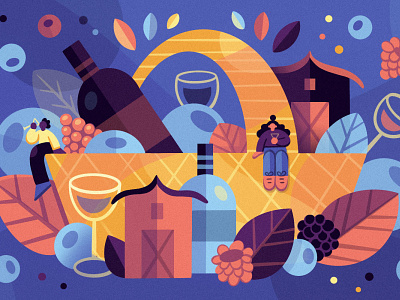 "Redefining Fruit Wine With Wild Berries" design graphic design illustration
