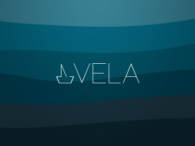 Vela branding logo map reconjet sailing sea vela