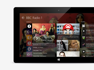 BBC Radio App bbc music radio song station surface tablet windows8