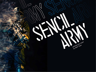 Stencil Army abc alphabet army creative design font graphic letter stencil stencil font type war warrior