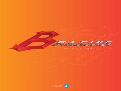 B RACING abc alphabet design esport font jersey logo modern racing speed sport style text type